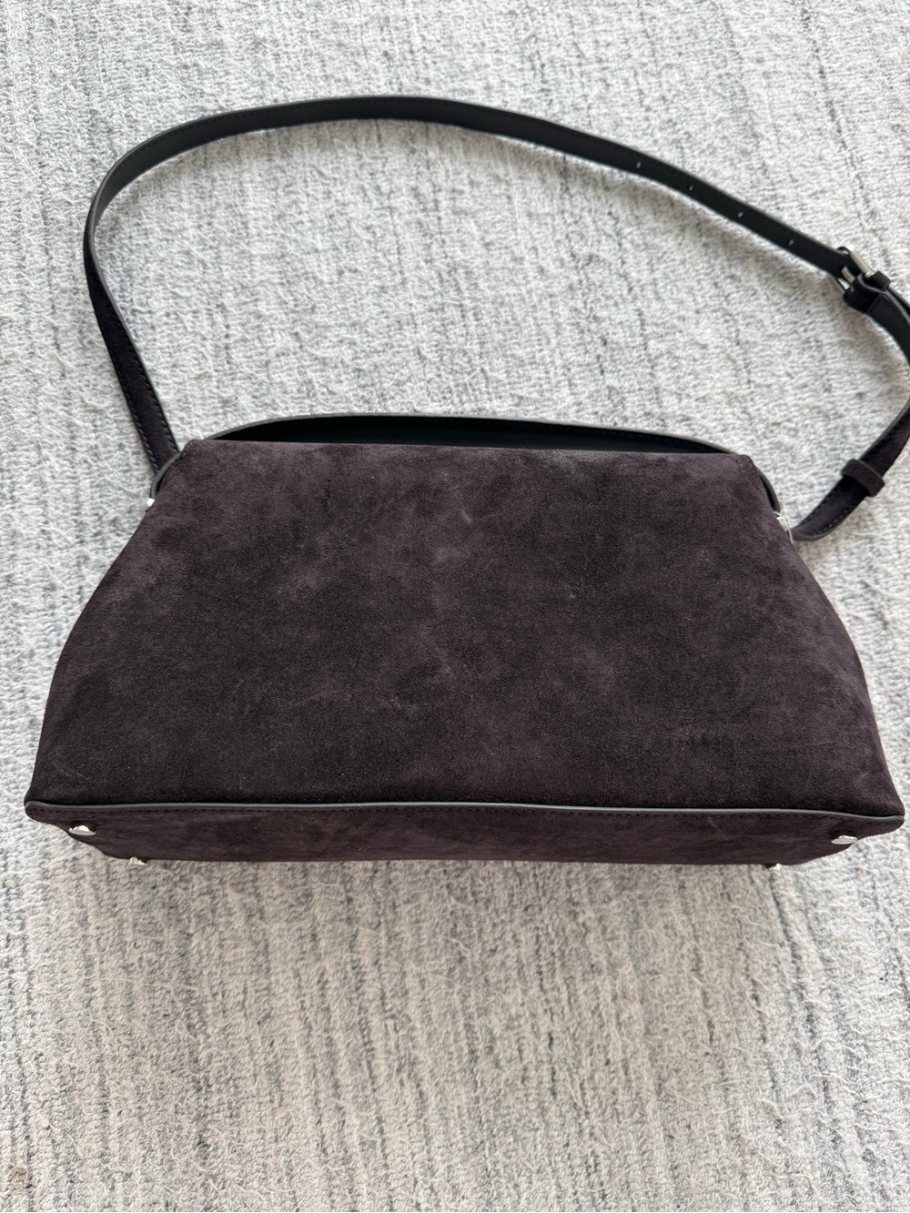 NWT Authentic TOTEME T-lock Brown Suede Top Handle Bag - Picture 10 of 16